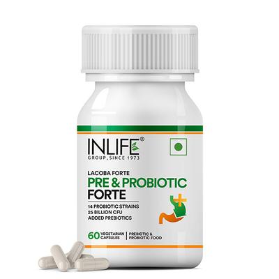 Inlife Pre & Probiotic Forte Veg Capsule 60's - Digestive Health