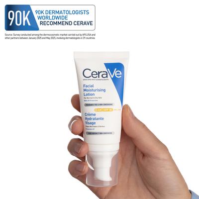 Cerave AM Facial Moisturizing Lotion - Normal to Dry Skin Day Cream With Sunscreen SPF 50 52 ml - Body Sunscreen
