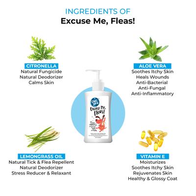 Capt. Zack Excuse Me Fleas Shampoo 500 ml - Pet Healthcare