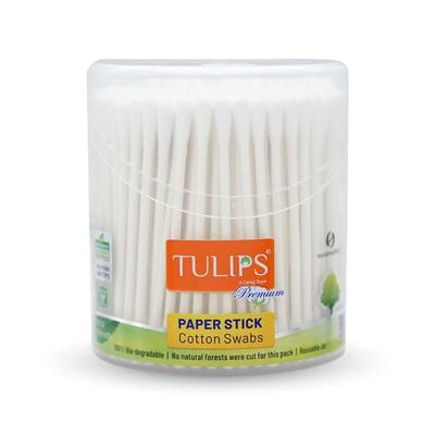 Tulips Premium Paper Stick Cotton Buds - Jar 200's - Cotton Buds & Balls