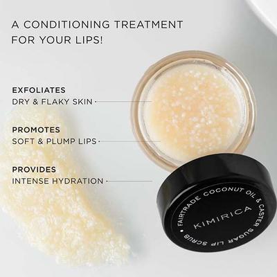 Kimirica Coco Sugar Lip Scrub for Dry and Sun Parched Lips 15 gm - Lip Scrubs