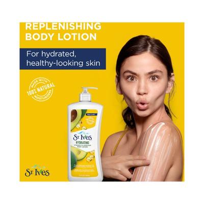 St. Ives Hydrating Vitamin E & Avocado Body Lotion 100% Natural Moisturizers 621 ml - Lotions & Creams