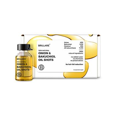 Brillare Onion & Bakuchiol Oil Shots For Hair Fall Reduction 48 Ml - Hair Oils