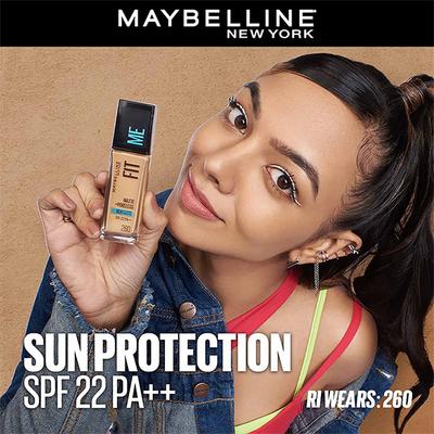 Maybelline New York Fit Me Matte + Poreless Liquid Foundation 16h Oil Control SPF 22 - 126 Light Pecan 30 ml - Foundation