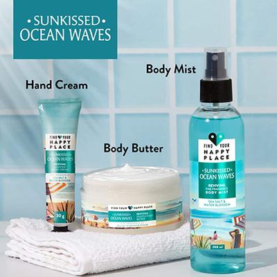 Find Your Happy Place Sunkissed Ocean Waves Souffle Body Butter Sea Salt & Water Blossom 200 gm - Body Butter