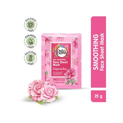 Buds & Berries Bulgarian Rose Sheet Mask Pouch 25 gm - Sheet Masks