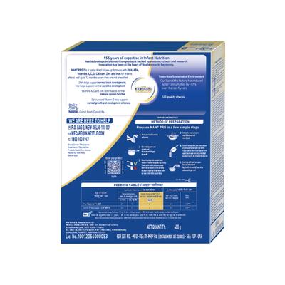 Nestle Nan Pro 2 (6 Months+) Powder 400 gm (Refill Pack) - Baby And Infant Supplements