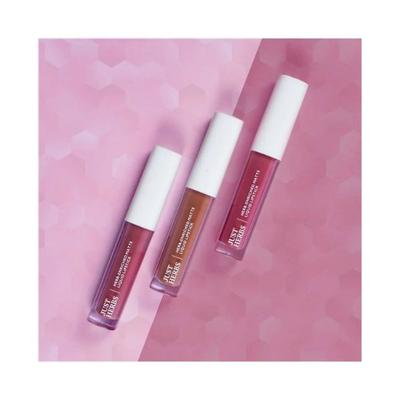 Just Herbs Ayurvedic Liquid Lipstick Kit Set of 3 with Long Lasting, Hydrating - Raspberry Pink, Cinnamon Spice & Rosewood Pink 6ml - Liquid Lipsticks