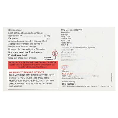 Resoten 20mg Capsule 10'S - Acne-Acn