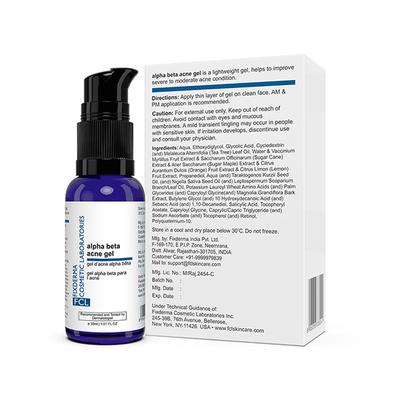 Fixderma Cosmetic Laboratories (FCL) Alpha Beta Acne Face Gel 30 ml - Face Gels