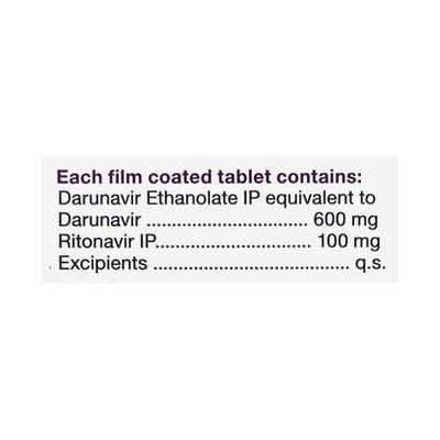 DARUVIR 600 R Tablet 60's - Viral infections-Ant