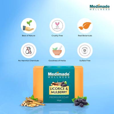Medimade Licorice & Mulberry Premium Soap (Pack of 3) 1's - Soaps