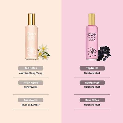 Jovan White Musk 96ml + Black Musk 96ml For Women Eau de Cologne Set 2's - Women Perfumes (Edt/Edp)