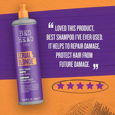Bed Head Tigi Serial Blonde Purple Toning Shampoo for Cool Blonde Coloured Hair 400 ml - Shampoos