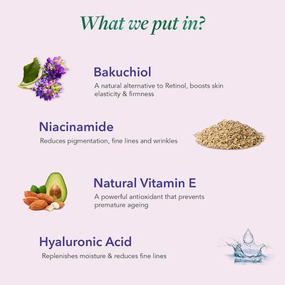 The Mom's Co. Natural Age Control Night Cream with The Power of Bakuchiol 50gm - Scrubs & Exfoliants