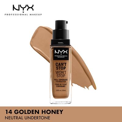 NYX Professional Makeup Can't Stop Won't Stop Full Coverage Foundation - Golden Honey 30 ml - Foundation