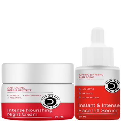Dermistry Anti Aging Repair Protect Intense Nourishing Night Cream 50 ml + Lifting And Firming Anti Aging Instant Intense Face Lift Serum 30 ml - Face Serum