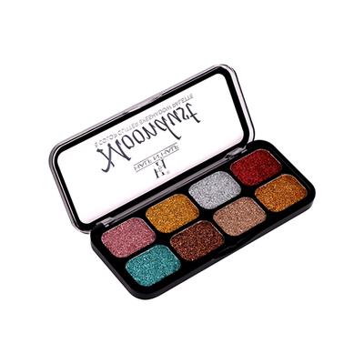 Half N Half Moondust Glitter Eyeshadow Pallette, 8 Colors Eye Makeup Palette , B 12 gm - Eye Shadow Palettes