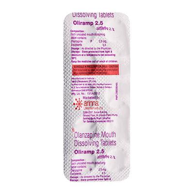 OLIRAMP 2.5 MOUTH DISSOLVING Tablet 10's - Schizophrenia-Aps