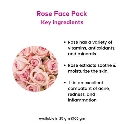Rosa Rose Face Pack 100 g - Face Packs