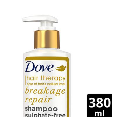 Dove Hair Therapy Breakage Repair Sulphate-Free Shampoo, No Parabens & No Dyes 380 ml - Shampoos