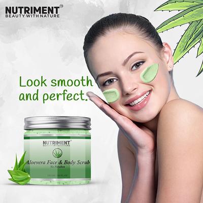 Nutriment Aloevera Scrub All Skin Type 250 gm - Scrubs & Exfoliants