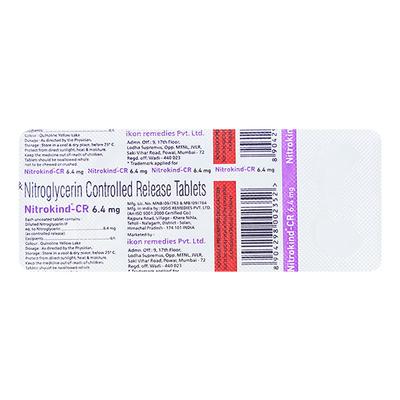 NITROKIND CR 6.4mg Tablet 10's - Angina