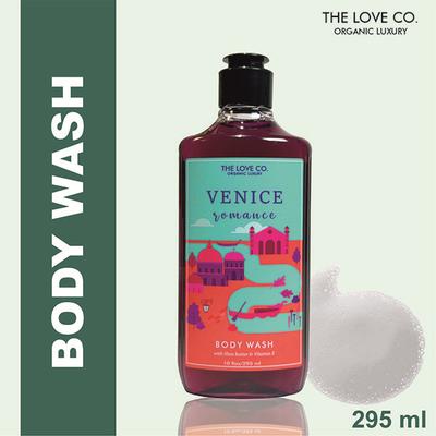 THE LOVE CO. Venice Romance Body Wash - Body Wash For Women - Mens Body Wash - Foaming Shower Gel - Mesmerising - Hydrating - Moisturizing Body Care - 100% Vegan - Paraben Free 250 ml - Shower Gels & Body Wash