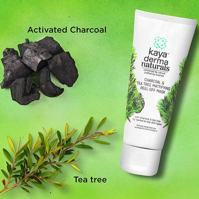 Kaya Charcoal & Tea Tree Mattifying Peel-Off Mask 50 ml - Masks & Peels