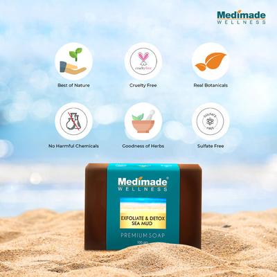 Medimade Exfoliate & Detox Sea Mud Premium Soap (Pack of 3) 1's - Soaps