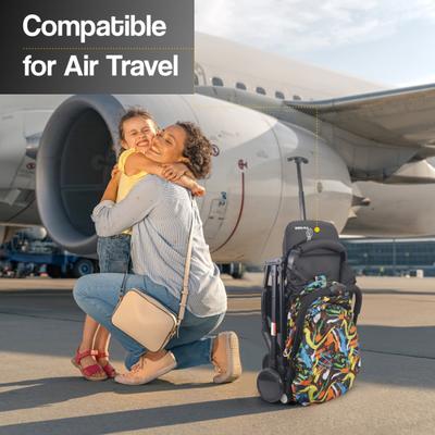 R for Rabbit Pocket Stroller Lite Stroller - Black & Muliti colour 1's - Baby Safety