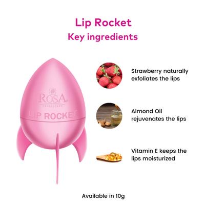 Rosa Lip Rocket - Strawberry 10 g - Lip Balms