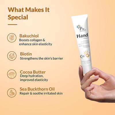 Fixderma Hand Cream for Women and Men, Hand Cream for Dry and Rough Hands All Skins Types 30 gm - Night Cream