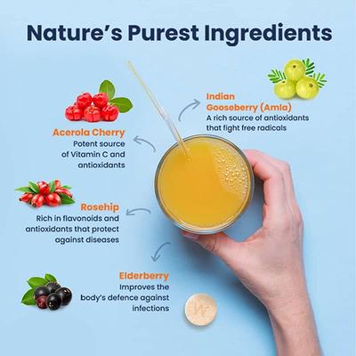 Wellbeing Nutrition Vitamin C + Zinc, Natural and Organic Immunity Booster, 100% RDA 1000mg Vitamin C - Vitamin C