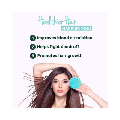 Rey Naturals Hair Scalp Massager Shampoo Green Brush 1's - Hair Brushes