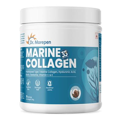 Dr. Morepen Marine Collagen Skin Protein Powder - Chocolate Flavour 250 g - Hair & Skin