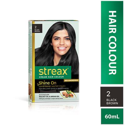 Streax Hair Colour - Black Brown (35gm+25ml) 1's - Crème