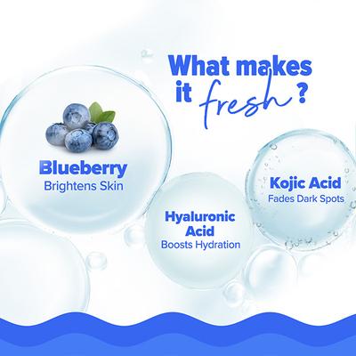 Aqualogica Bright+ Hydra Gel Moisturizer with Blueberry & Kojic Acid 200 gm - Face Moisturizers