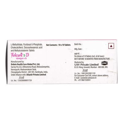 FOLCURE 5D Tablet 10's - Supplements-Sup