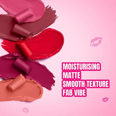 Elle 18 Color Pops Matte, Brown Veil, Matte Finish, Moisturising Bullet Lipstick 4.3 g - Lipsticks