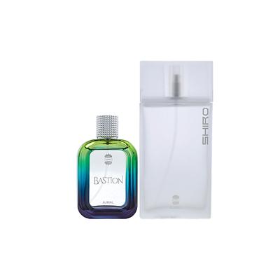 Ajmal Bastion EDP Woody Aromatic Perfume And Shiro EDP Citrus Spicy Perfume 190 ml - Men Perfumes (Edt/Edp)