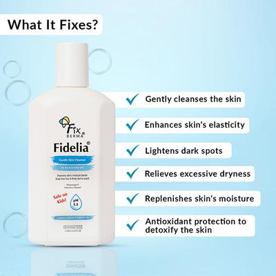 Fixderma Fidelia Gentle Skin Cleanser Face Wash for Unisex 250 ml - Face Wash & Cleansers