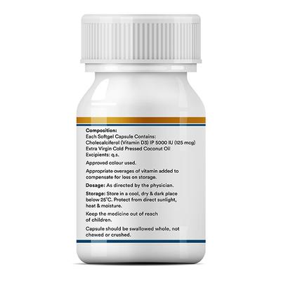 INLIFE Vitamin D3 5000 IU Cholecalciferol Softgels 60's - Multi-Vitamins