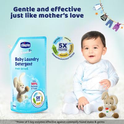 Chicco Sensitive 0M + Baby Laundry Detergent Fresh Spring 500 ml - Baby Detergents