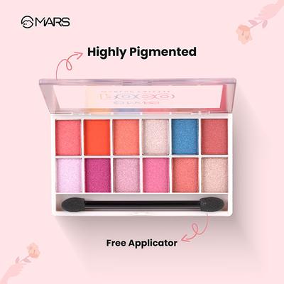 Mars Poco Makeup Palette with Eyeshadow, Compact, Highlighter and Blush - 02 20 gm - Face Palettes