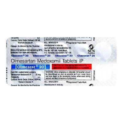 Olmezest 20mg Tablet 10'S - Hypertension-Ang