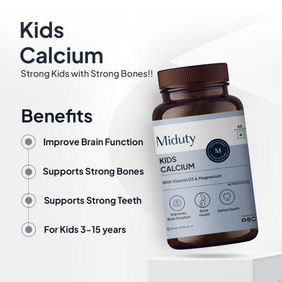 Miduty Kids Calcium Chewable Tablet 60's - Calcium And Minerals