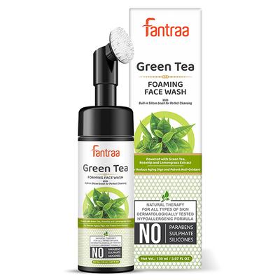 Fantraa Green Tea Foaming Face Wash with Built 150 ml - Face Wash & Cleansers