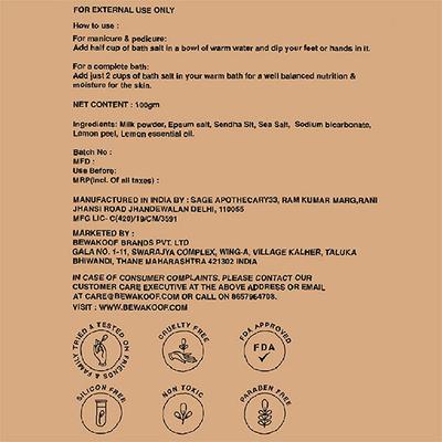 Cosmos by Bewakoof Mood-boosting Bath Salt Powered By Lemon 100 gm - Bath Salts