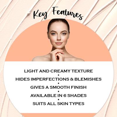 Half N Half Dark Sport Eraser Hd Liquid Concealer Creamy Texture High Coverage Light Weight Concealer for Face Makeup 04 12 ml - Concealer